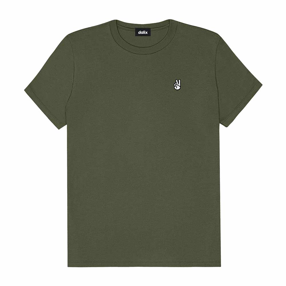 Dalix Womens Peace Sign Jersey Relaxed Tee