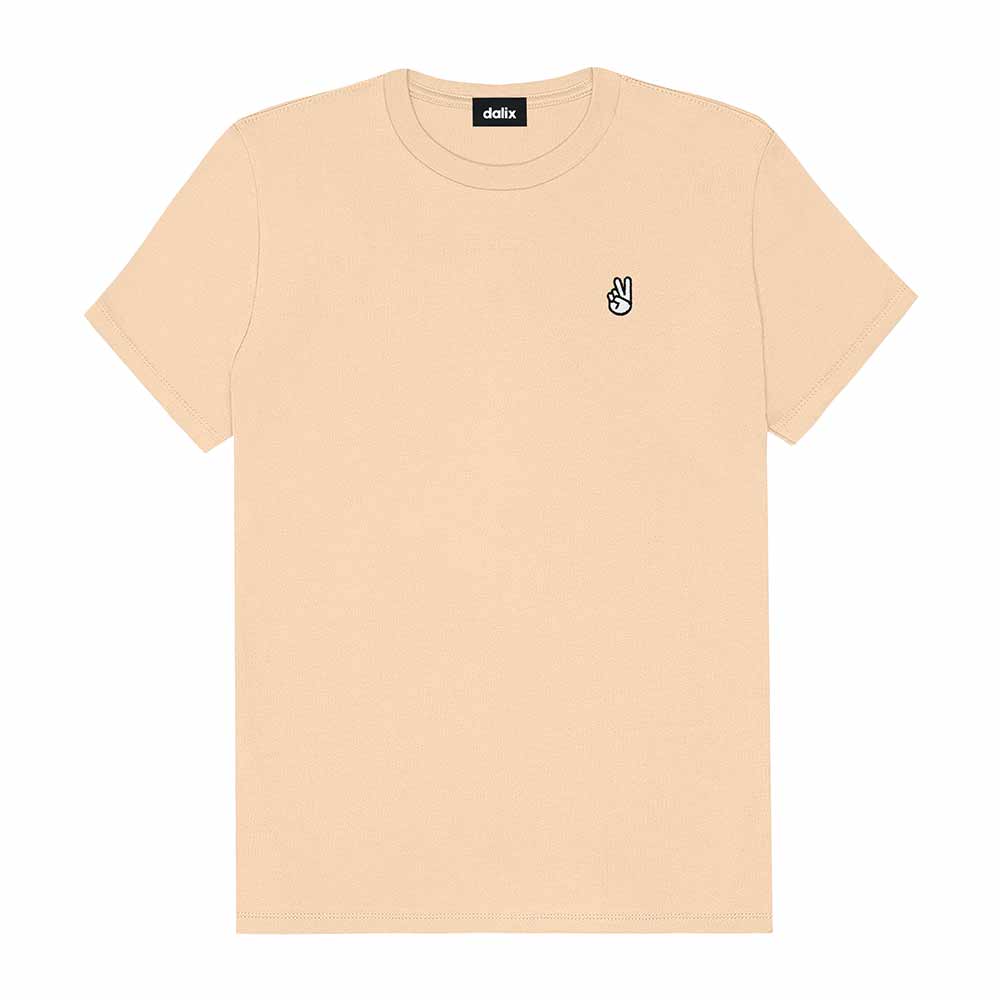 Dalix Womens Peace Sign Jersey Relaxed Tee