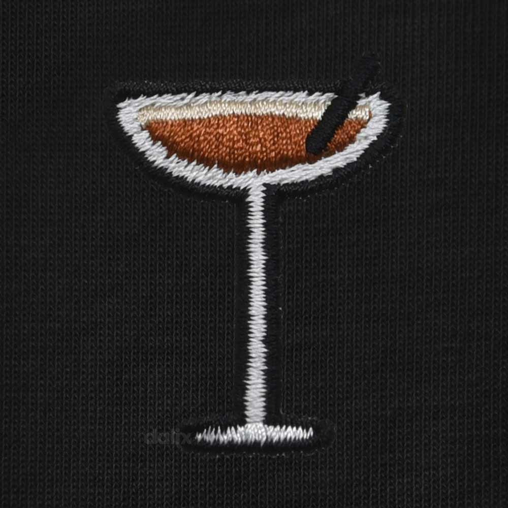 Dalix Espresso Martini Embroidered Muscle Tank Cotton Soft Outdoor Summer Womens in Black 2XL XX-Large