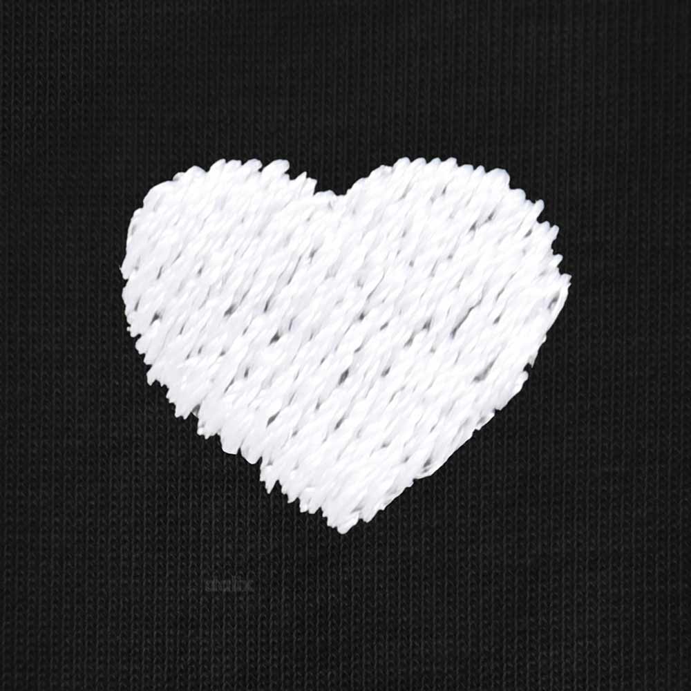 Dalix Lil Heart Embroidered Muscle Tank Cotton Soft Outdoor Summer Womens in Black 2XL XX-Large