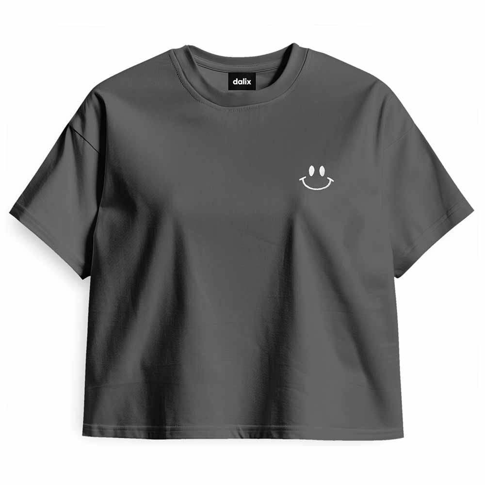 Dalix Smile Face Boxy Tee