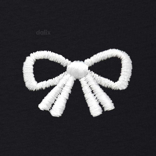 Dalix Bow Cropped Tee Lightweight High Waisted Short Sleeve Summer Shirt Womens in Black S Small