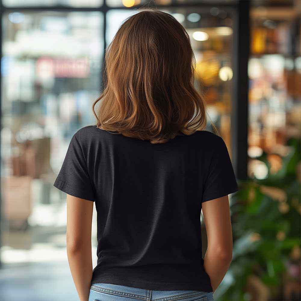 Dalix Bow Cropped Tee Lightweight High Waisted Short Sleeve Summer Shirt Womens in Black S Small