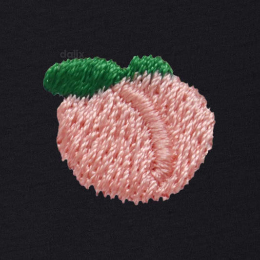 Dalix Lil Peach Cropped Tee Lightweight High Waisted Short Sleeve Summer Shirt Womens in Black S Small