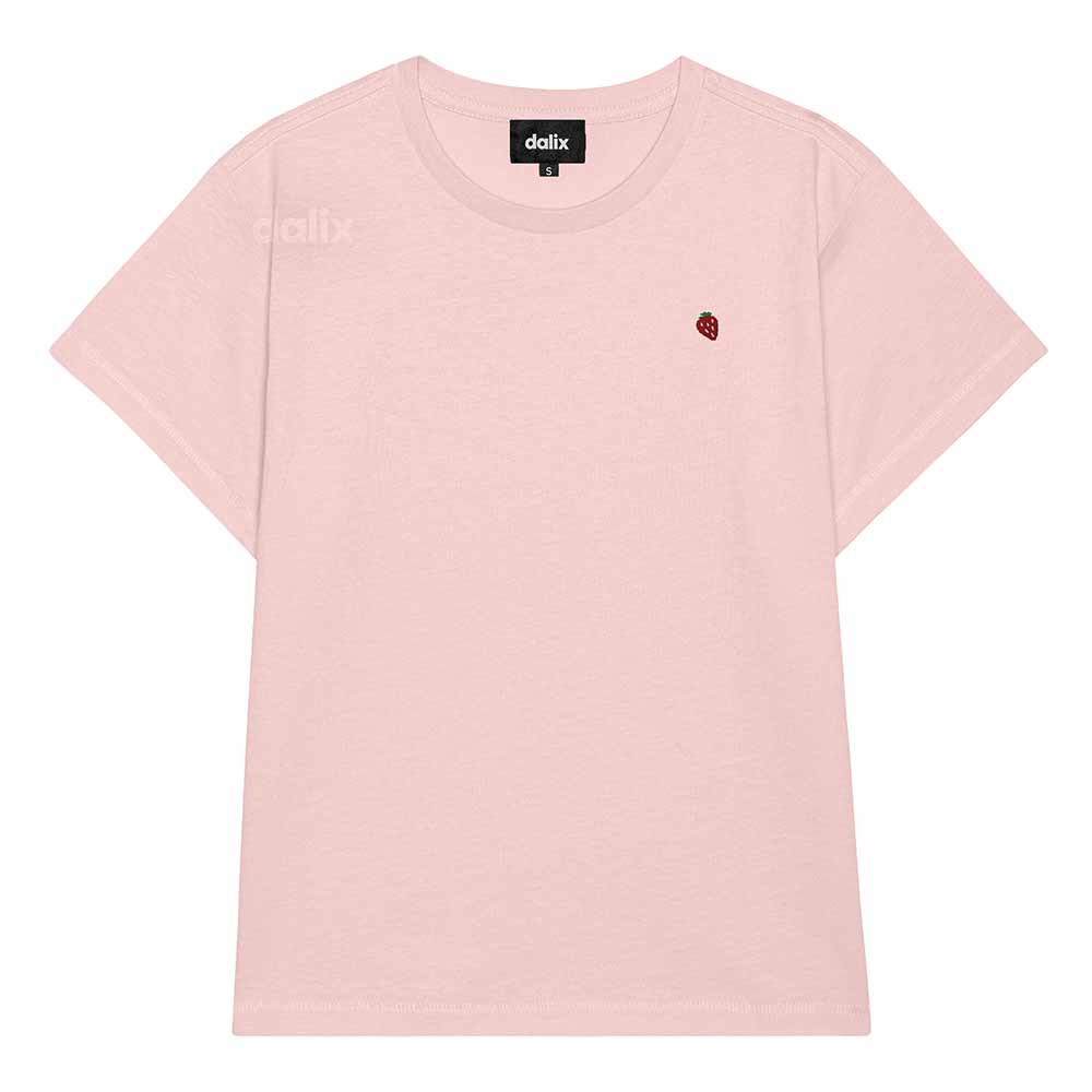 Dalix Womens Lil Strawberry Lightweight High Waisted Tee