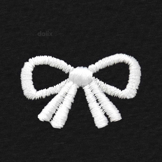 Dalix Bow Everyday Tee Lightweight Short Sleeve Summer Shirt Womens in Black S Small