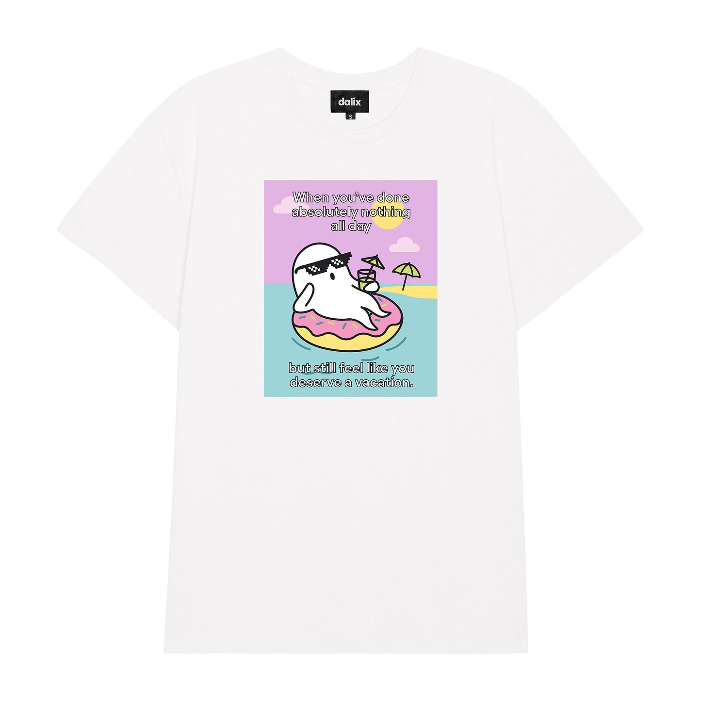 Dalix Womens Ghost Vacation Graphic Tee