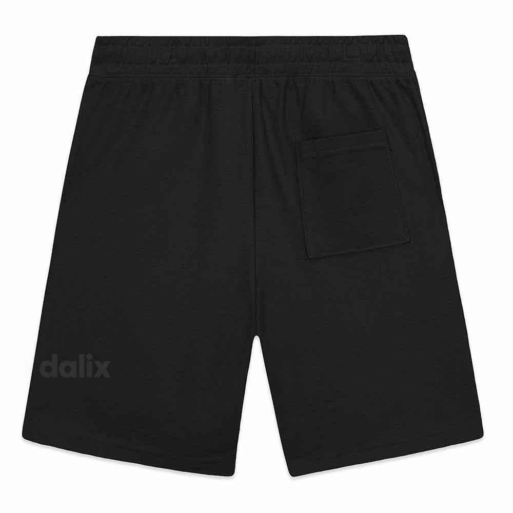 Dalix Lil Alien Gym Short Sport Embroidered Casual Pocket Mesh Drawcord Waist Mens in Black S Small