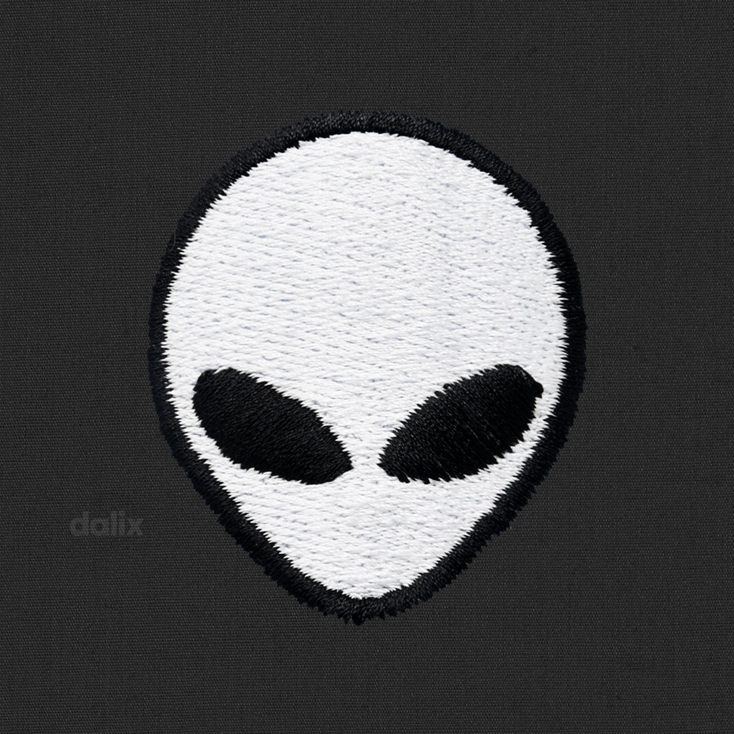 Dalix Lil Alien Beach Short Embroidered Casual Pocket Mesh Drawcord Waist Mens in Black S Small