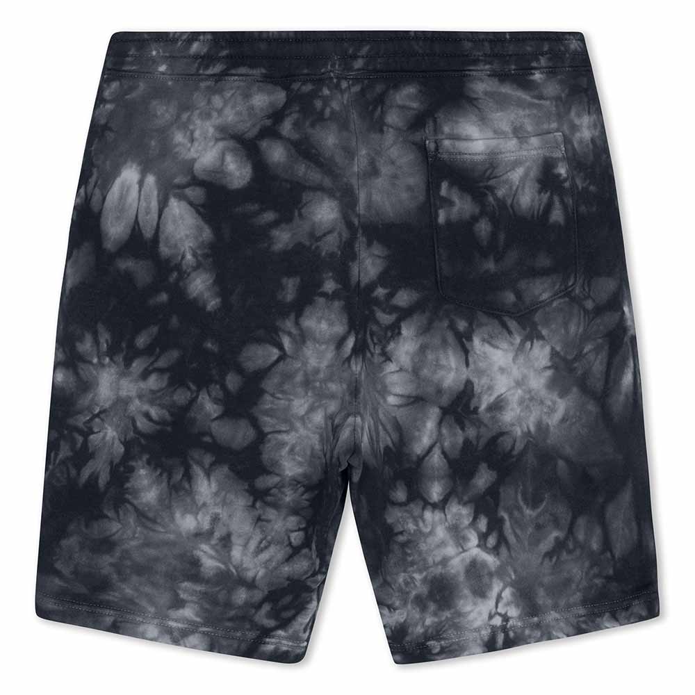 Dalix Mens Ghost Tie Dye Midweight Fleece Shorts Casual Athletic Streetwear in Black S Small