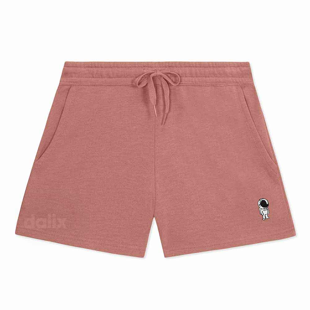 Dalix Womens Astronaut Midweight Washed Fleece Shorts