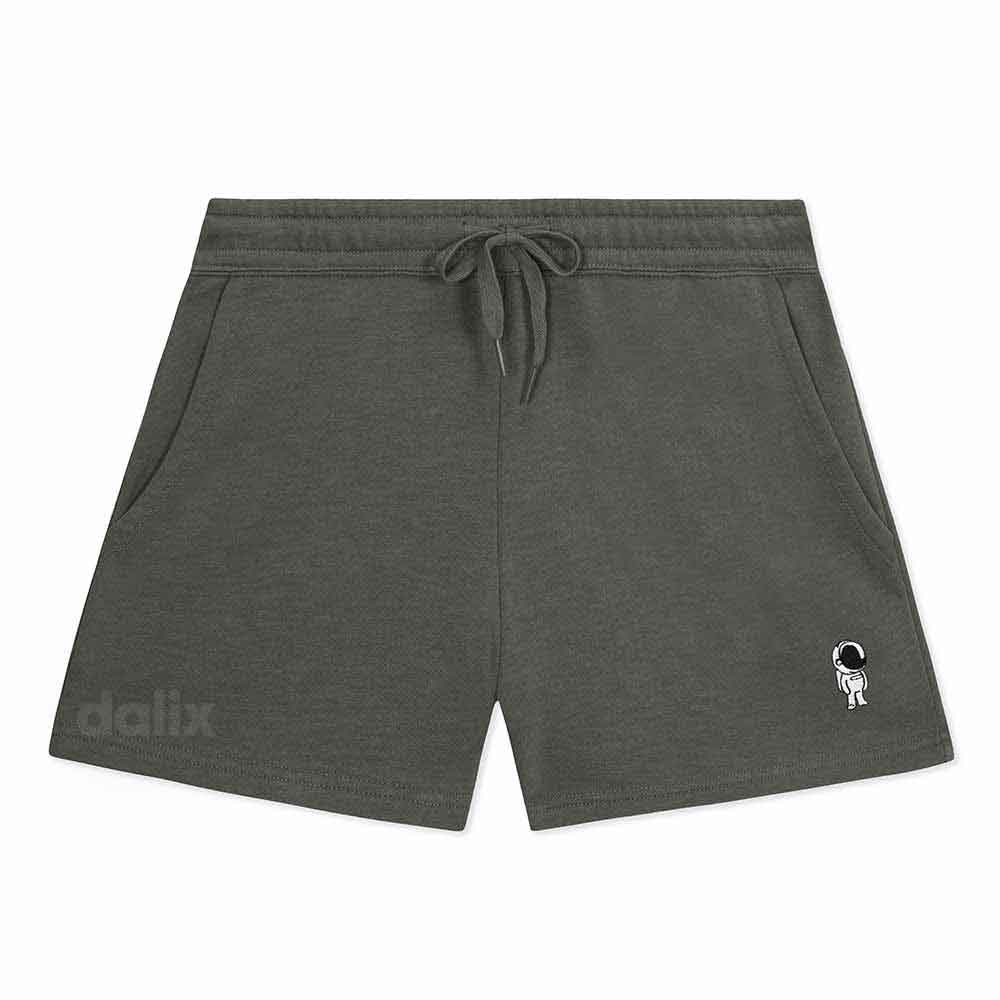 Dalix Womens Astronaut Midweight Washed Fleece Shorts