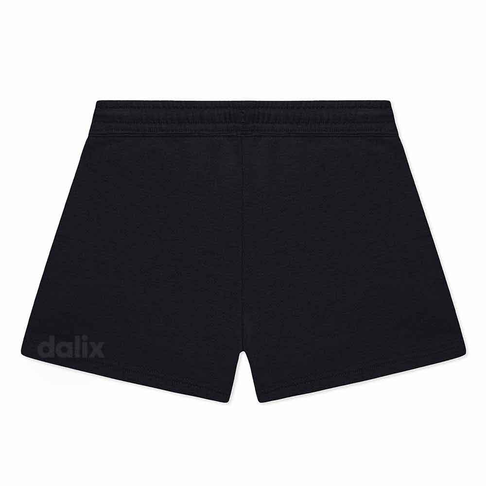 Dalix Martini Embroidered Shorts Washed Soft Fleece Relaxed Drawstring Pocket Fit Lounge Womens in Black S Small