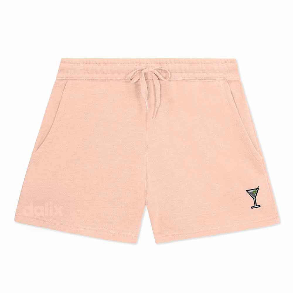 Dalix Womens Martini Midweight Washed Fleece Shorts