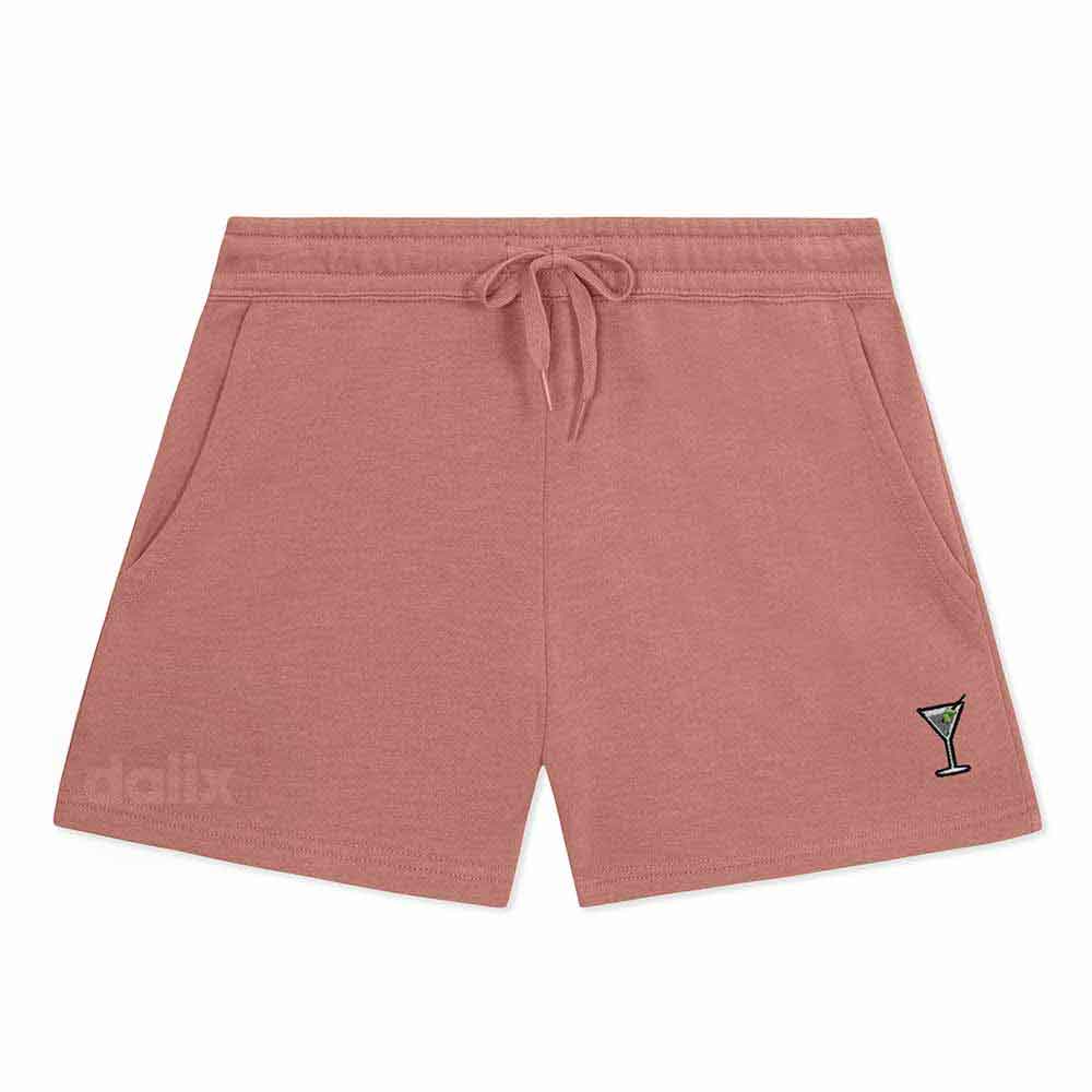 Dalix Womens Martini Midweight Washed Fleece Shorts