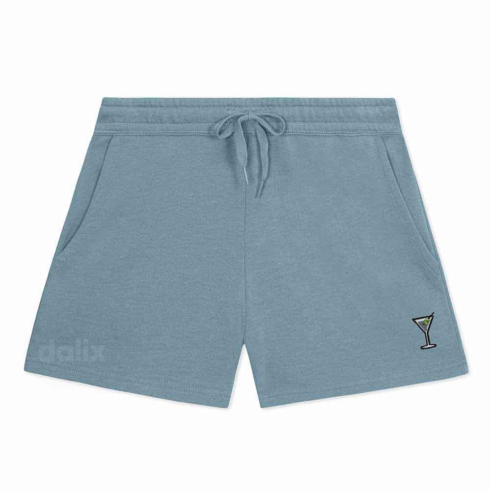 Dalix Womens Martini Midweight Washed Fleece Shorts
