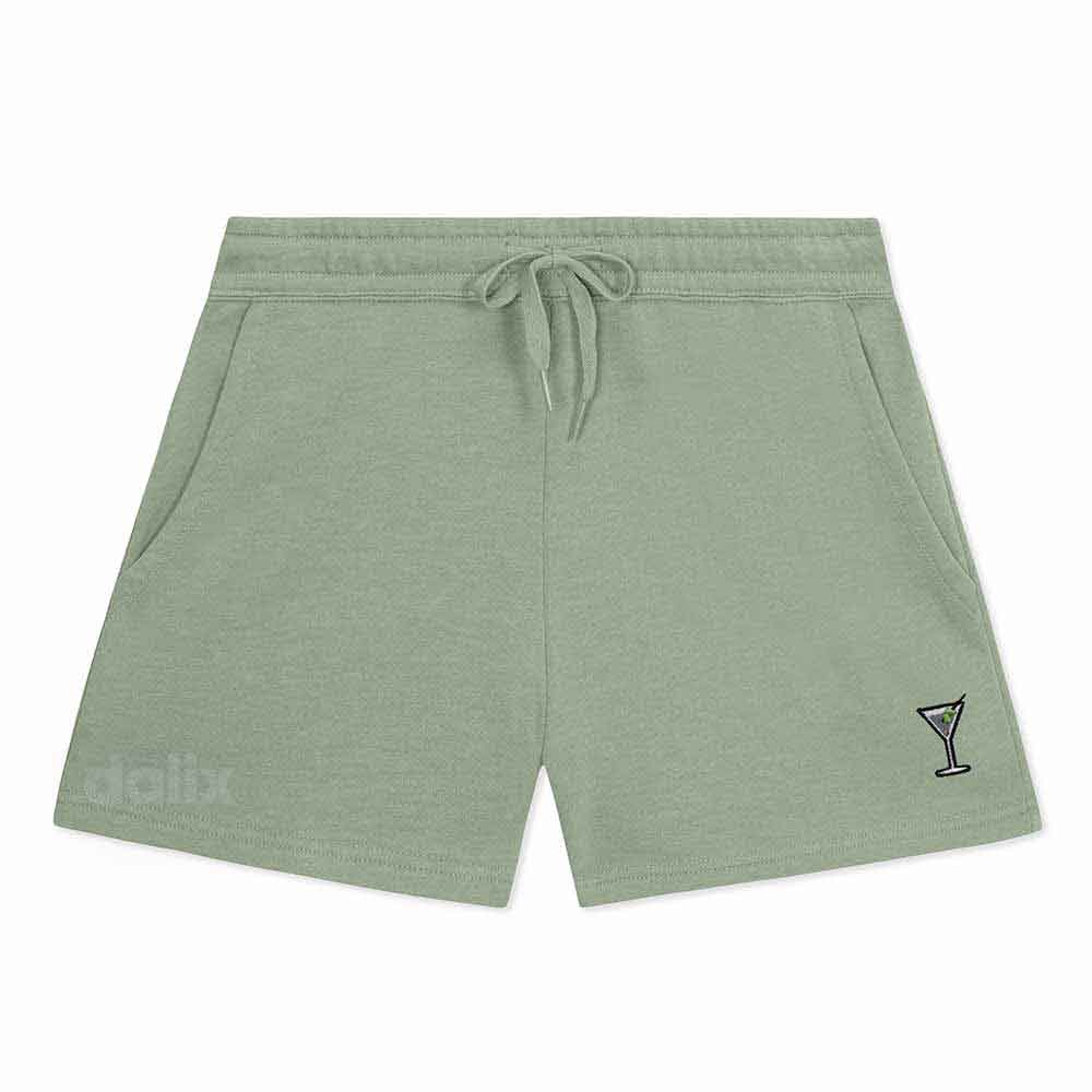 Dalix Womens Martini Midweight Washed Fleece Shorts