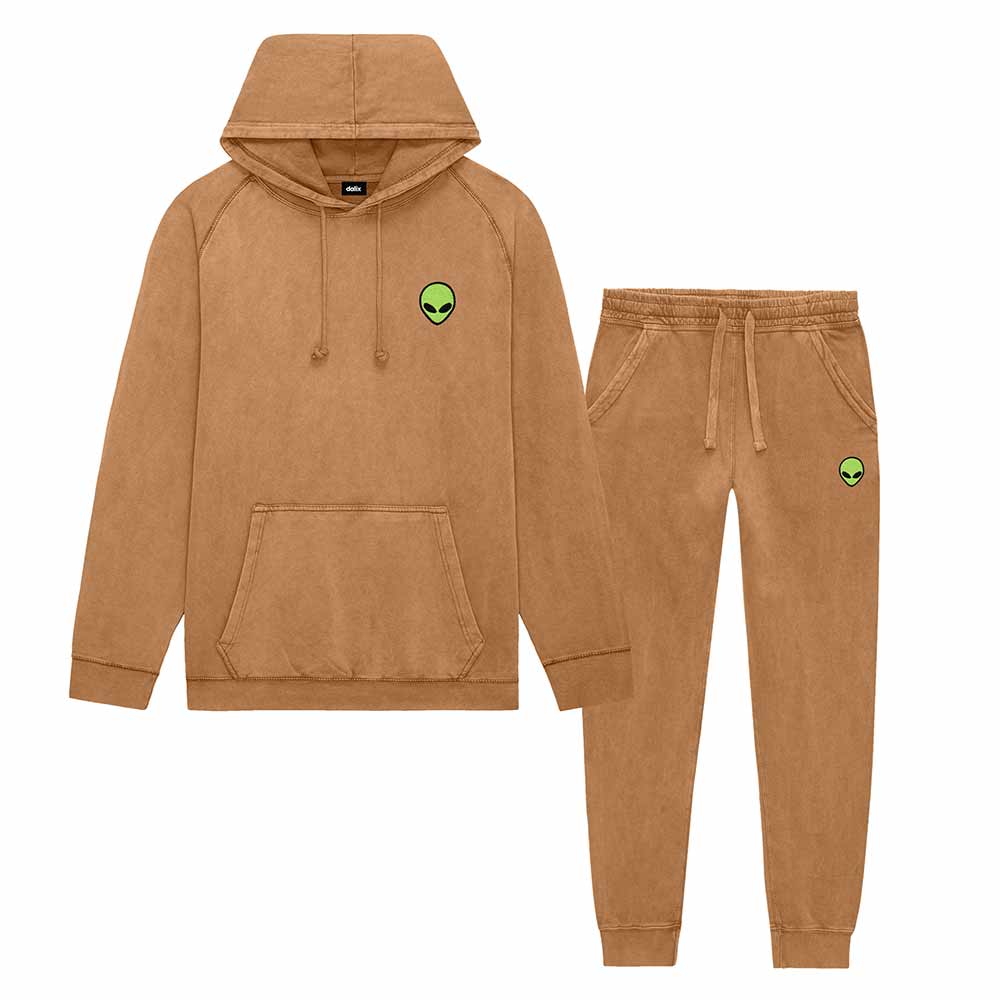 Dalix Alien Midweight Washed Fleece Sweatsuit