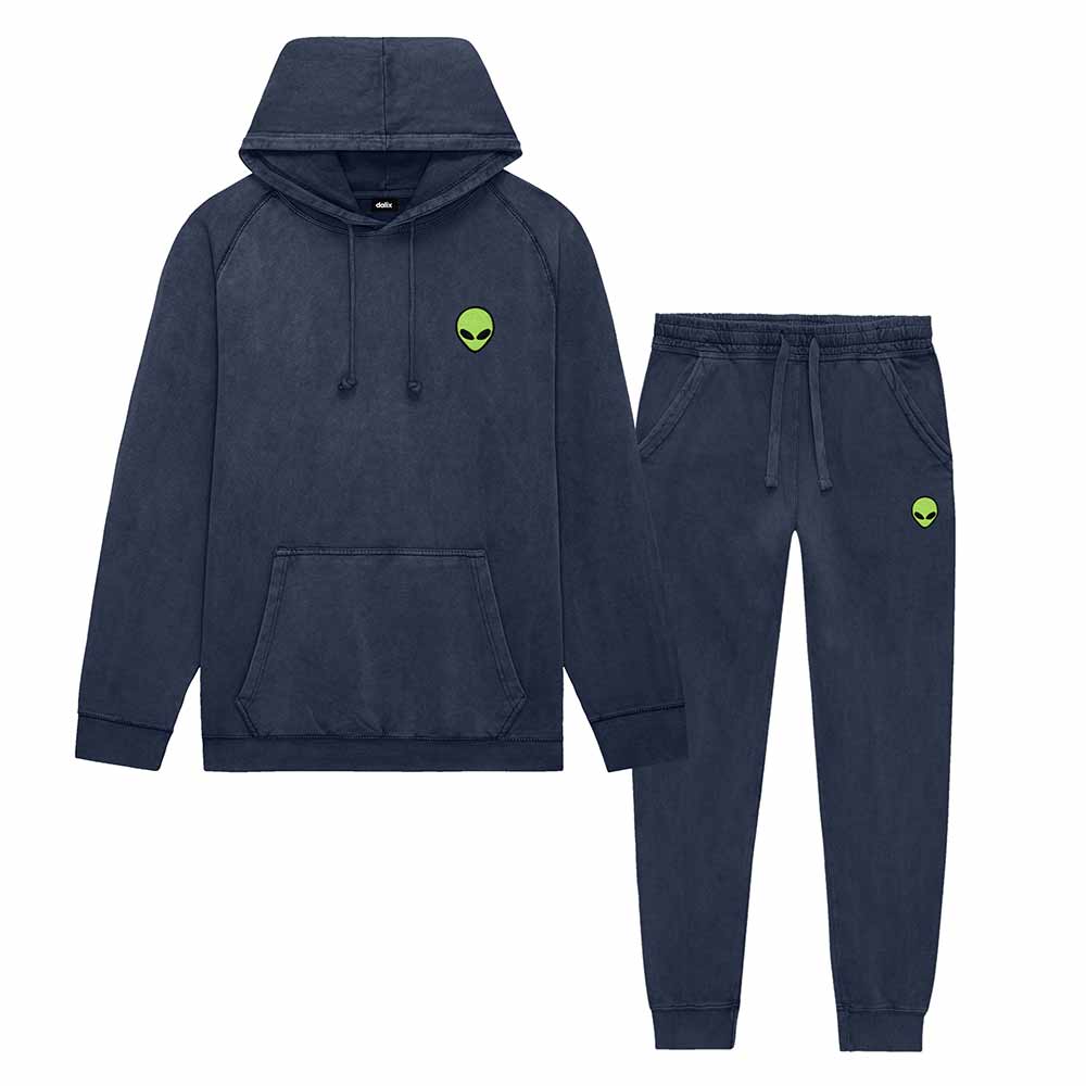 Dalix Alien Midweight Washed Fleece Sweatsuit