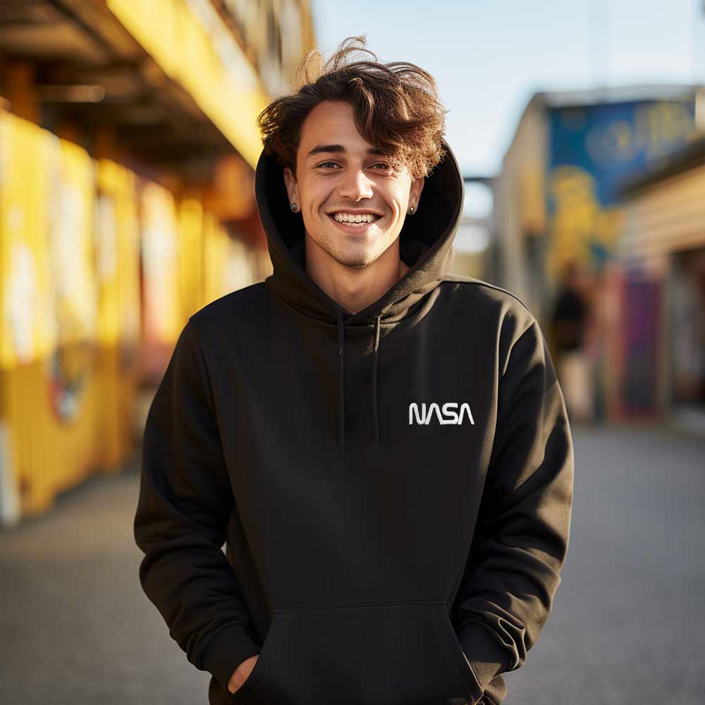 Dalix NASA Worm Midweight Fleece Hoodie