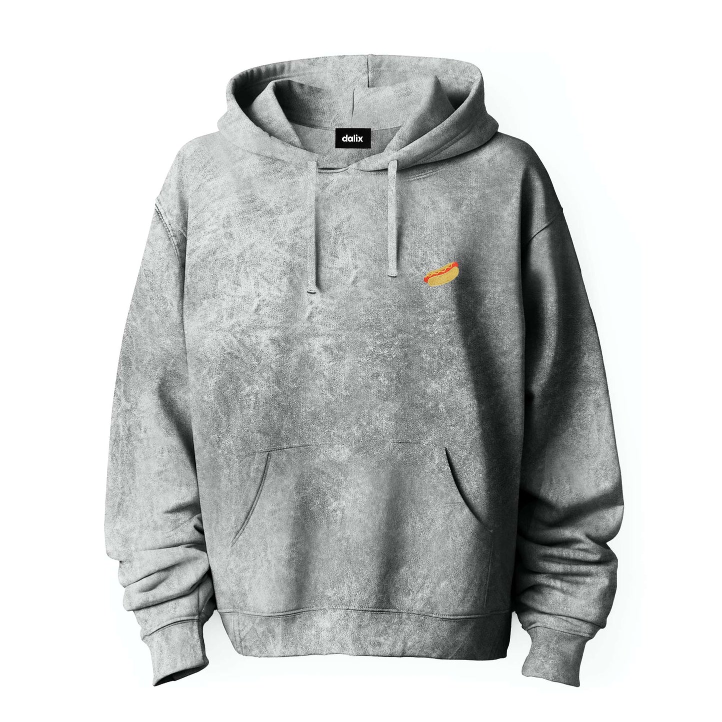 Dalix Hot Dog Mineral Wash Hoodie
