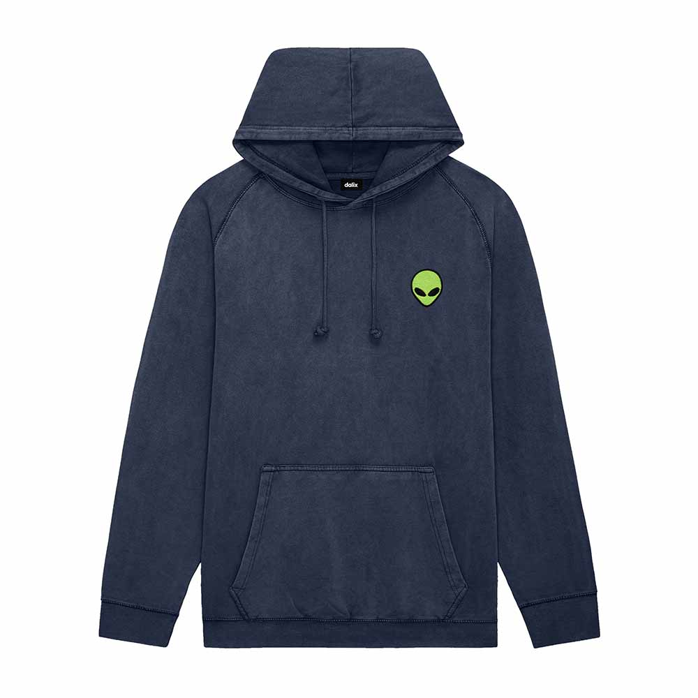 Dalix Alien Midweight Fleece Mineral Washed Hoodie