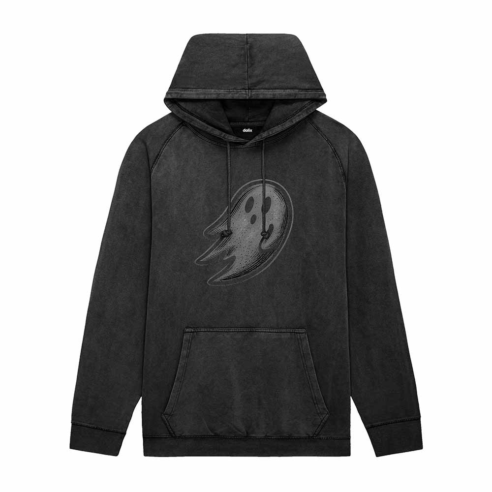 Dalix Mens Ghost Washed Hooded Sweatshirt