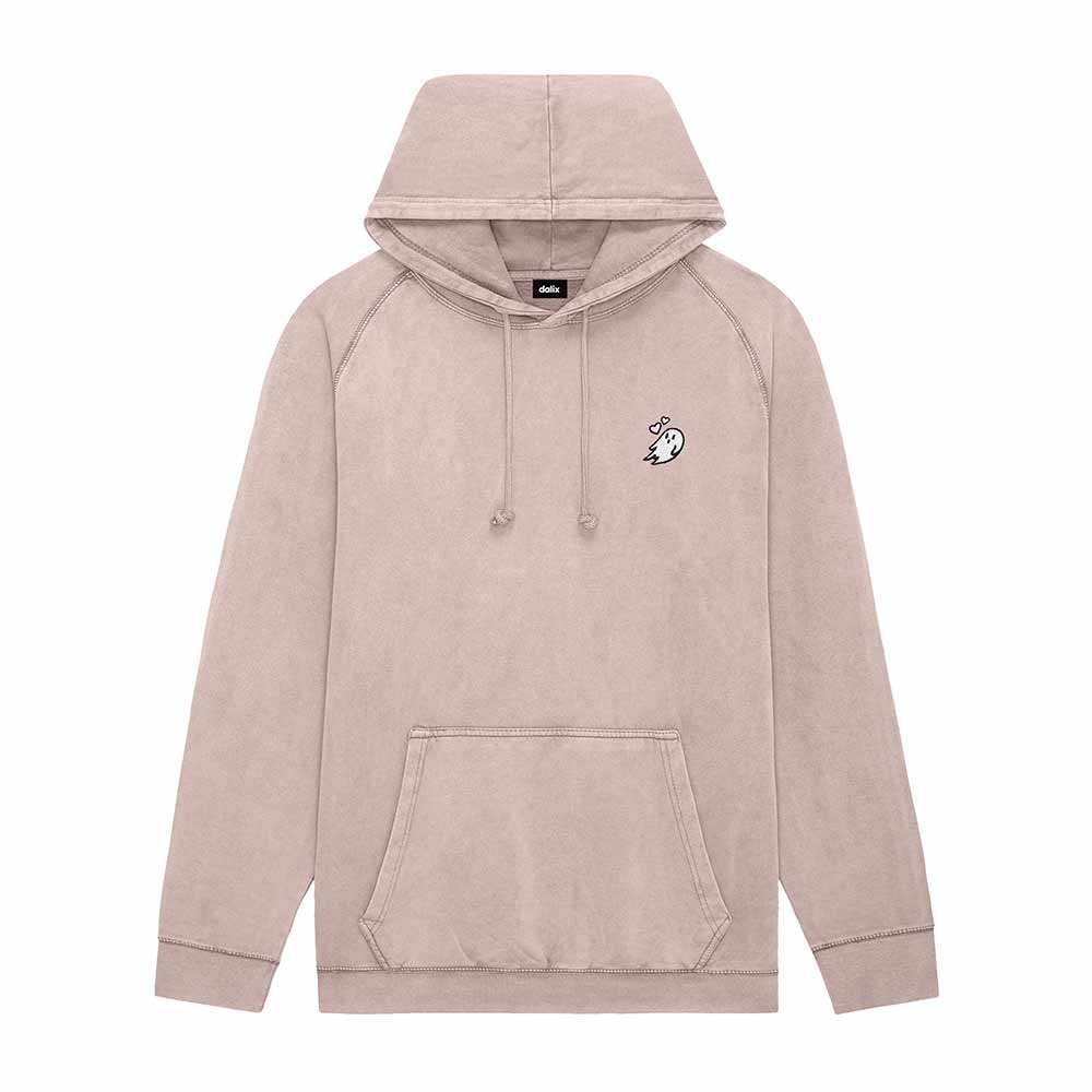 Dalix Heartly Ghost Mineral Washed Hoodie