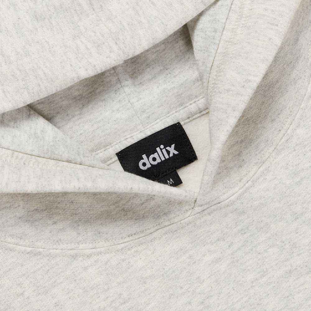 Dalix Mens Ghost Varsity Hooded Sweatshirt Heavyweight Pullover Hoodie Casual Wear in Oatmeal Black S Small