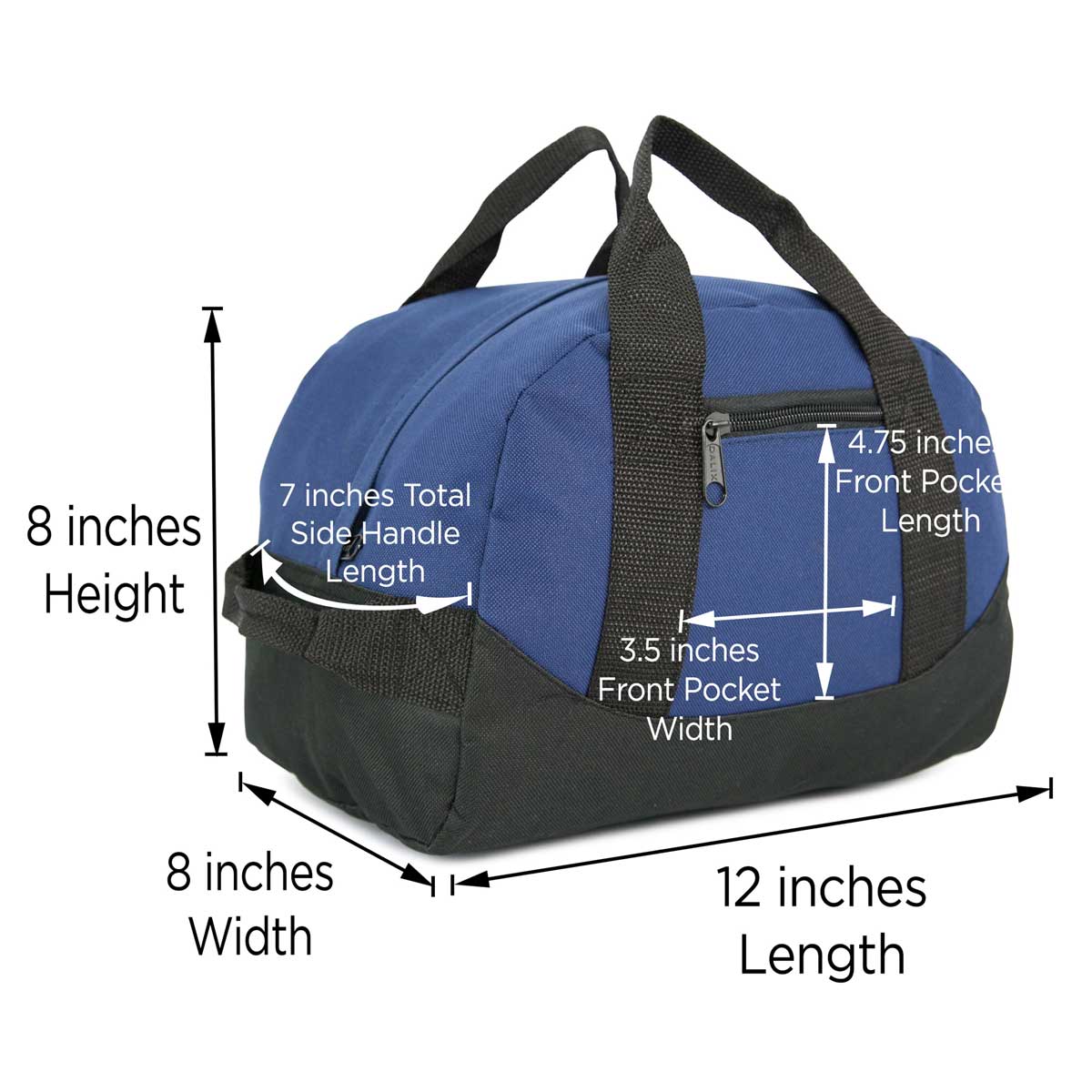 Dalix 12" Mini Small Duffel Bag Two Tone