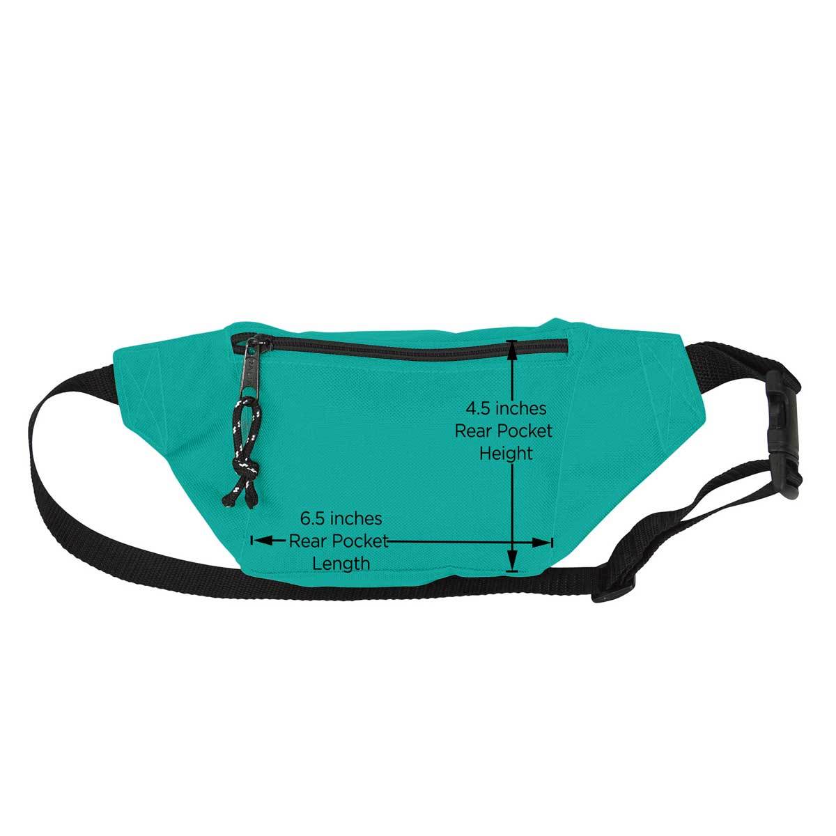 DALIX Fanny Pack w/ 3 Pockets Traveling Concealment Pouch Airport Money Bag FP-001 Fanny Packs DALIX