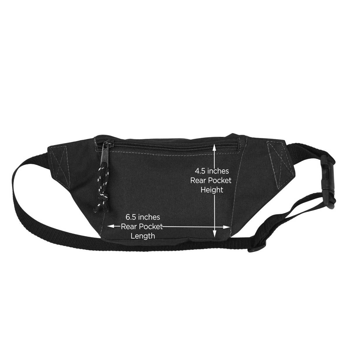DALIX Fanny Pack w/ 3 Pockets Traveling Concealment Pouch Airport Money Bag FP-001 Fanny Packs DALIX