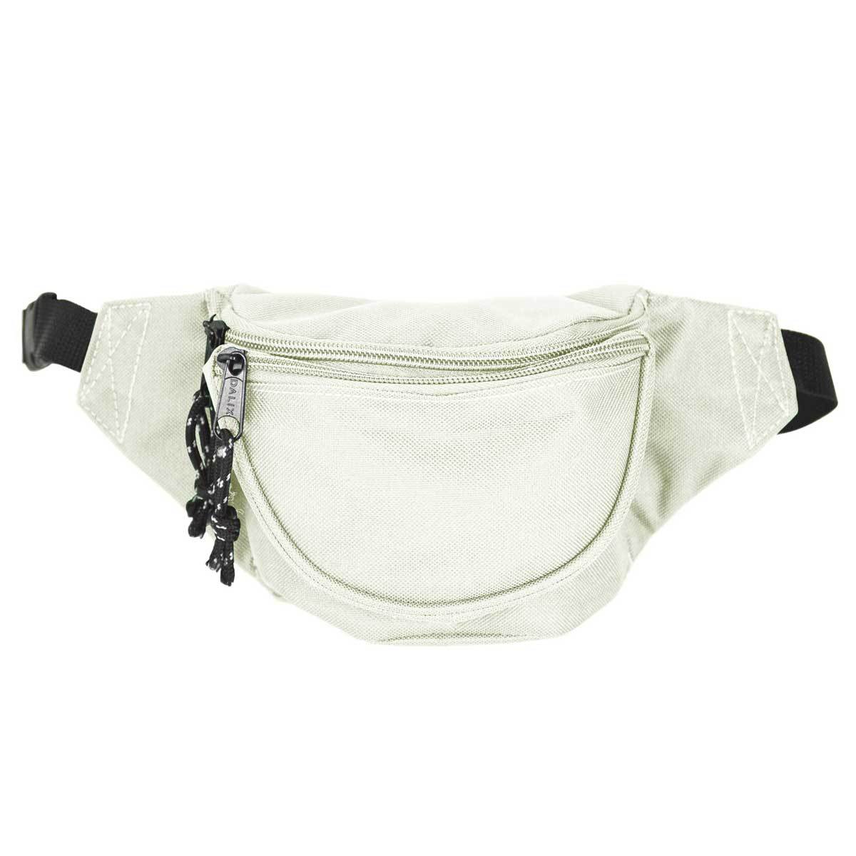 DALIX Fanny Pack w/ 3 Pockets Traveling Concealment Pouch Airport Money Bag FP-001 Fanny Packs DALIX