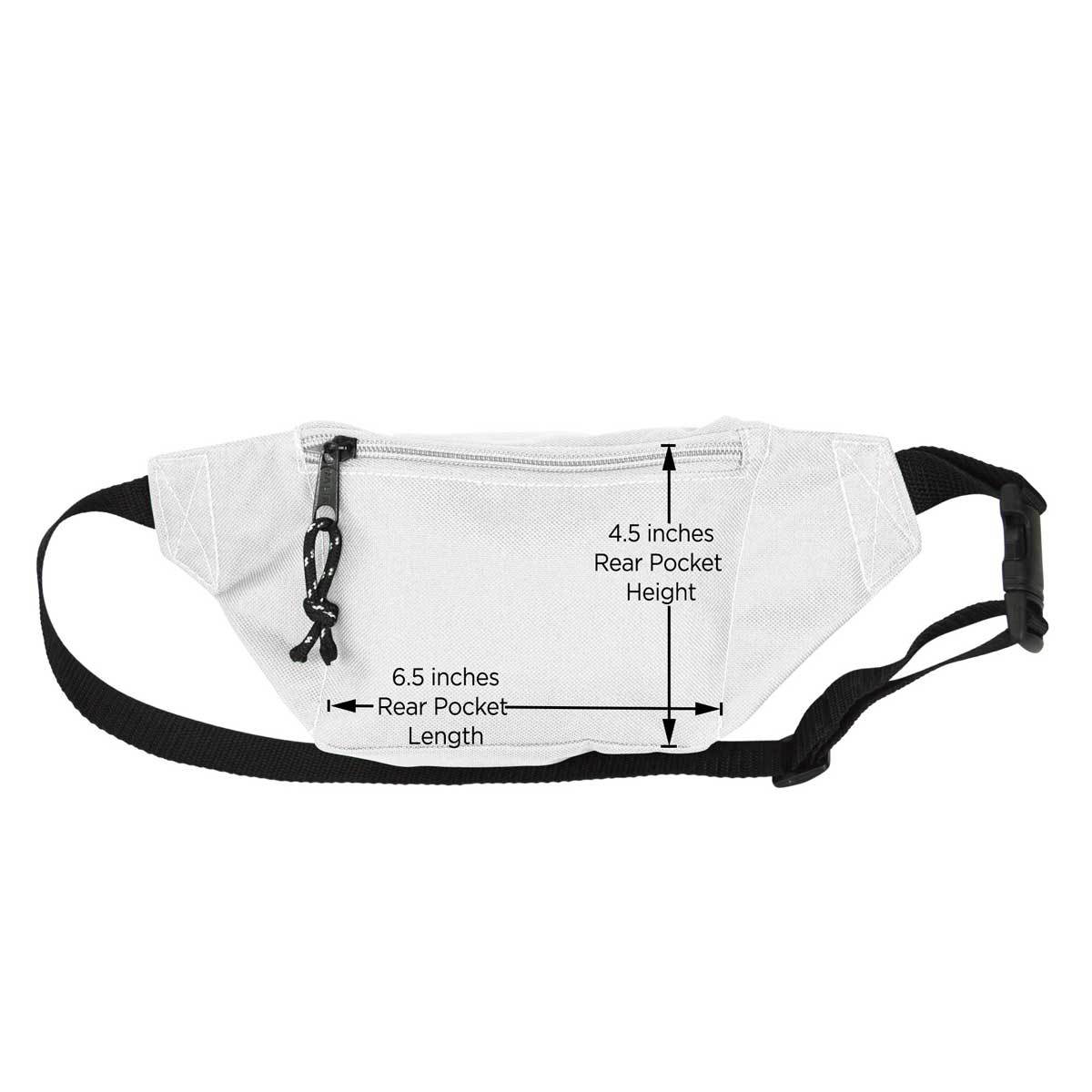 DALIX Fanny Pack w/ 3 Pockets Traveling Concealment Pouch Airport Money Bag FP-001 Fanny Packs DALIX