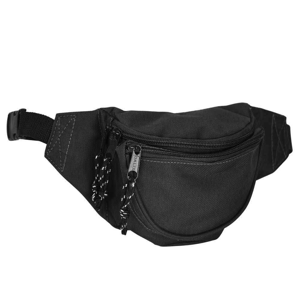 DALIX Small Fanny Pack Waist Pouch Travel Belt (24"-31") Fanny Packs DALIX Black