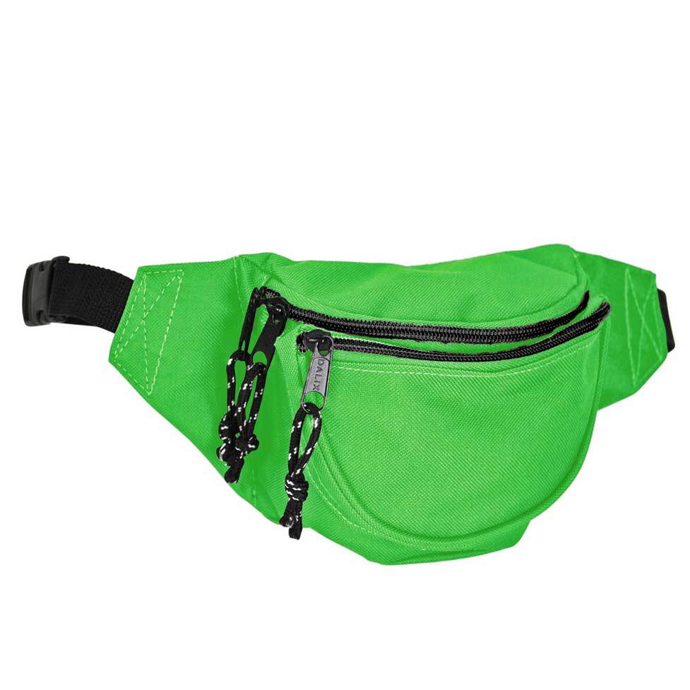 DALIX Small Fanny Pack Waist Pouch Travel Belt (24"-31") Fanny Packs DALIX Lime Green
