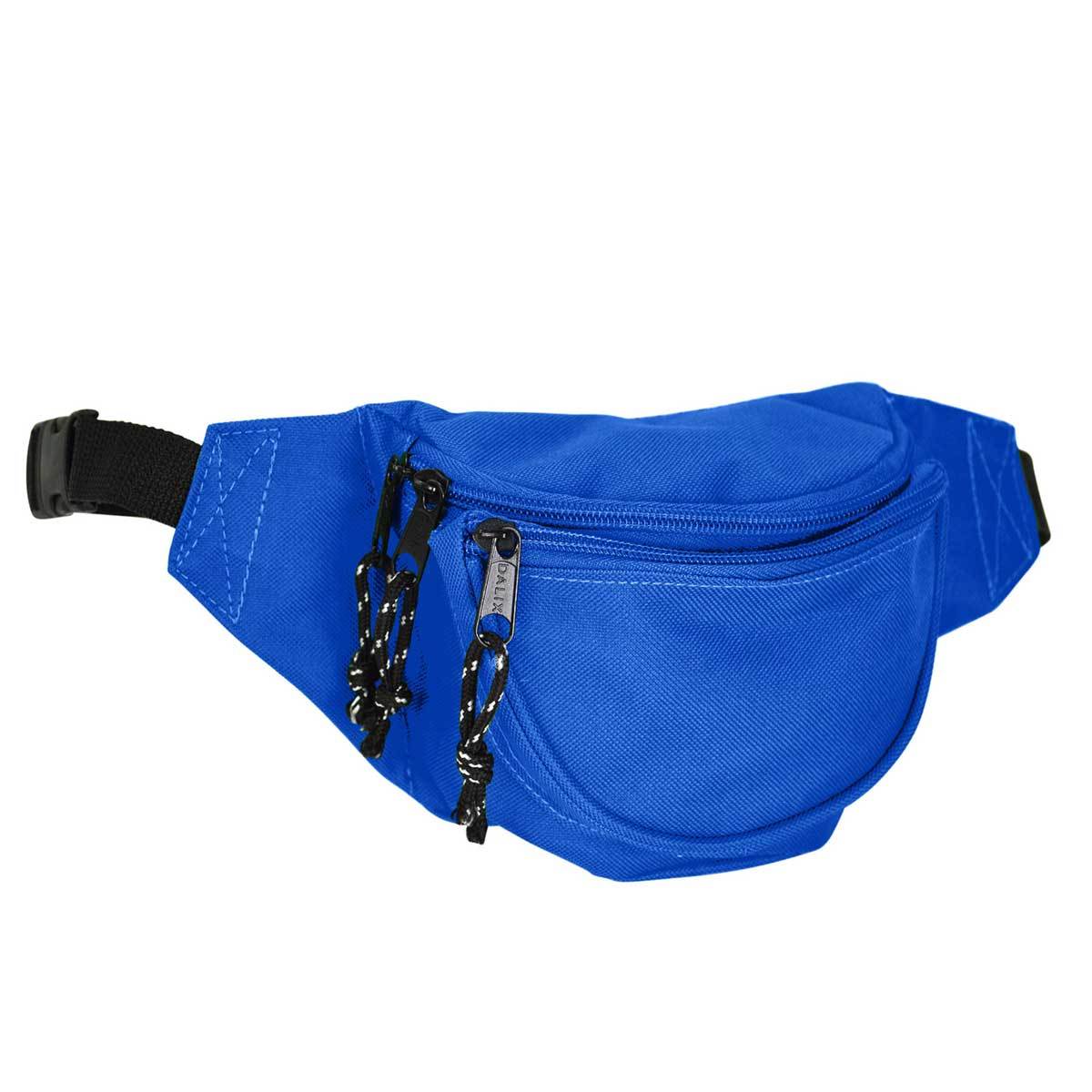 DALIX Small Fanny Pack Waist Pouch Travel Belt (24"-31") Fanny Packs DALIX Royal Blue