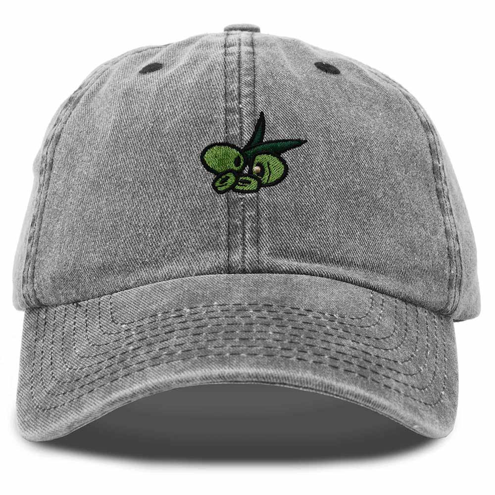 Dalix Olive Embroidered Cap Cotton Baseball Cute Cool Dad Hat Womens in Beige