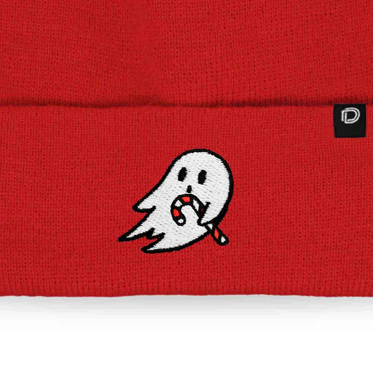 Dalix Candy Cane Ghost Beanie