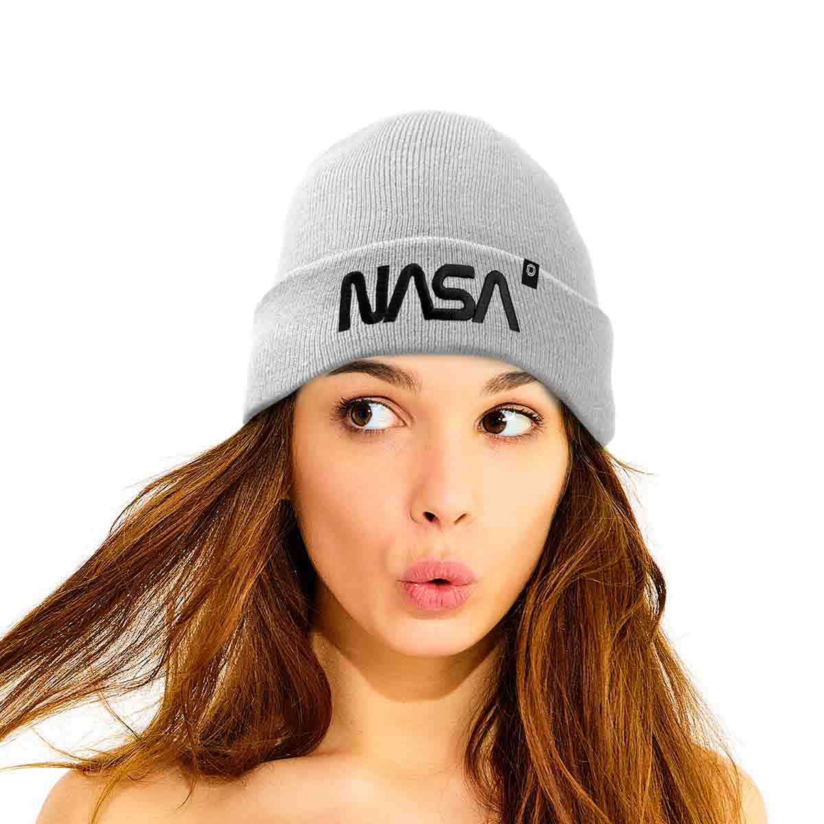 Dalix NASA Worm Logo Beanie