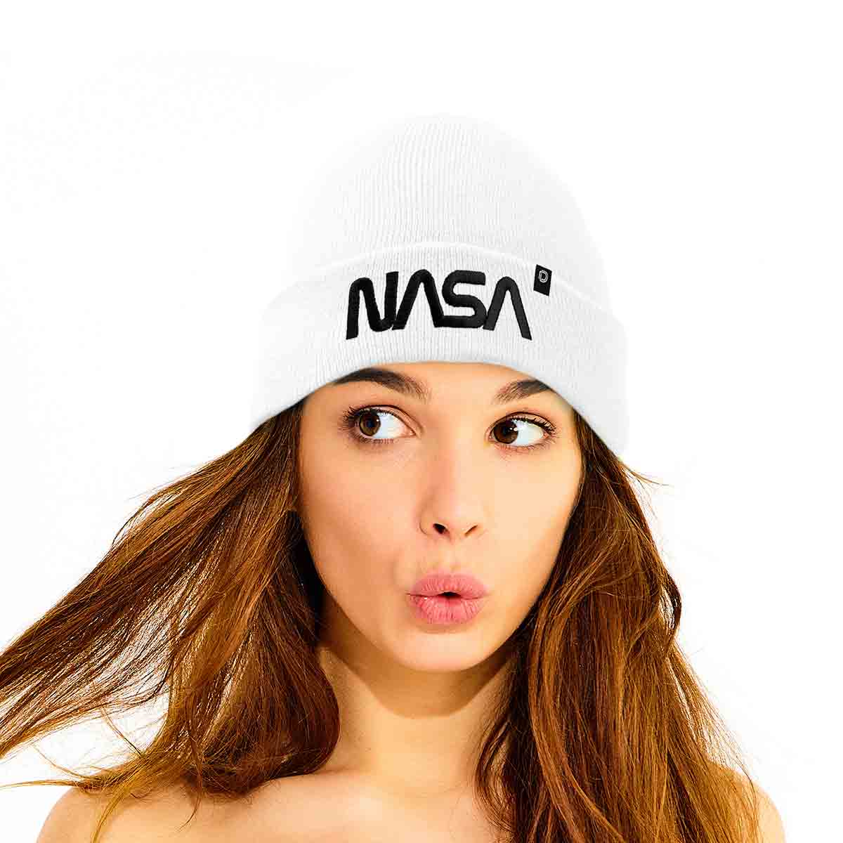 Dalix NASA Worm Logo Beanie