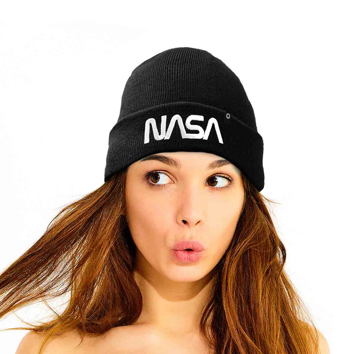 Dalix NASA Worm Logo Beanie