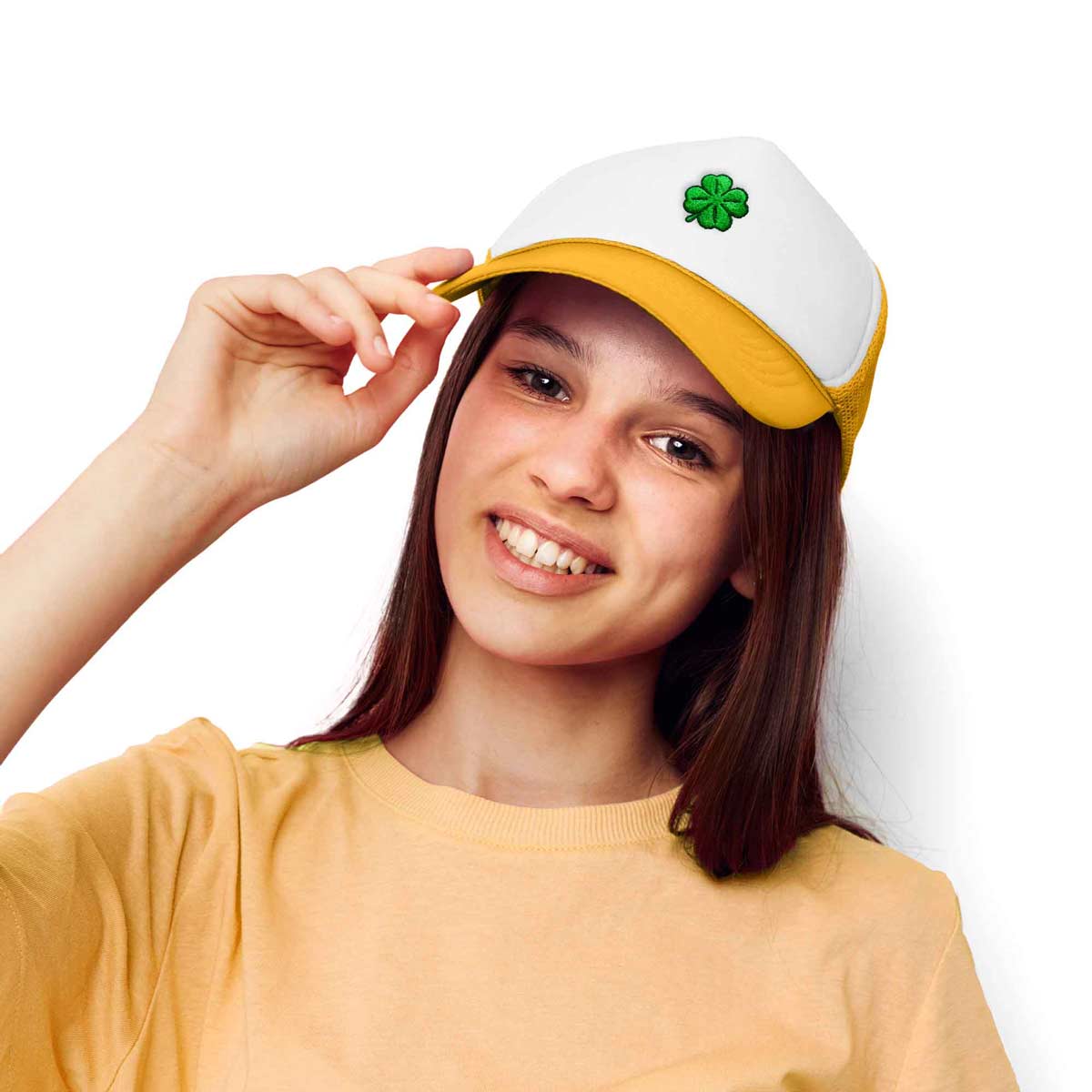 Dalix Clover Trucker Hat