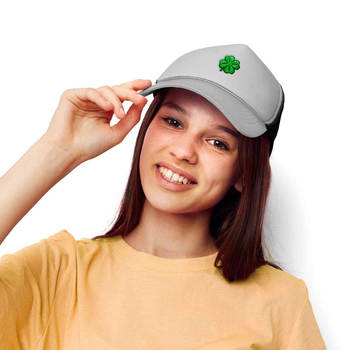 Dalix Clover Trucker Hat