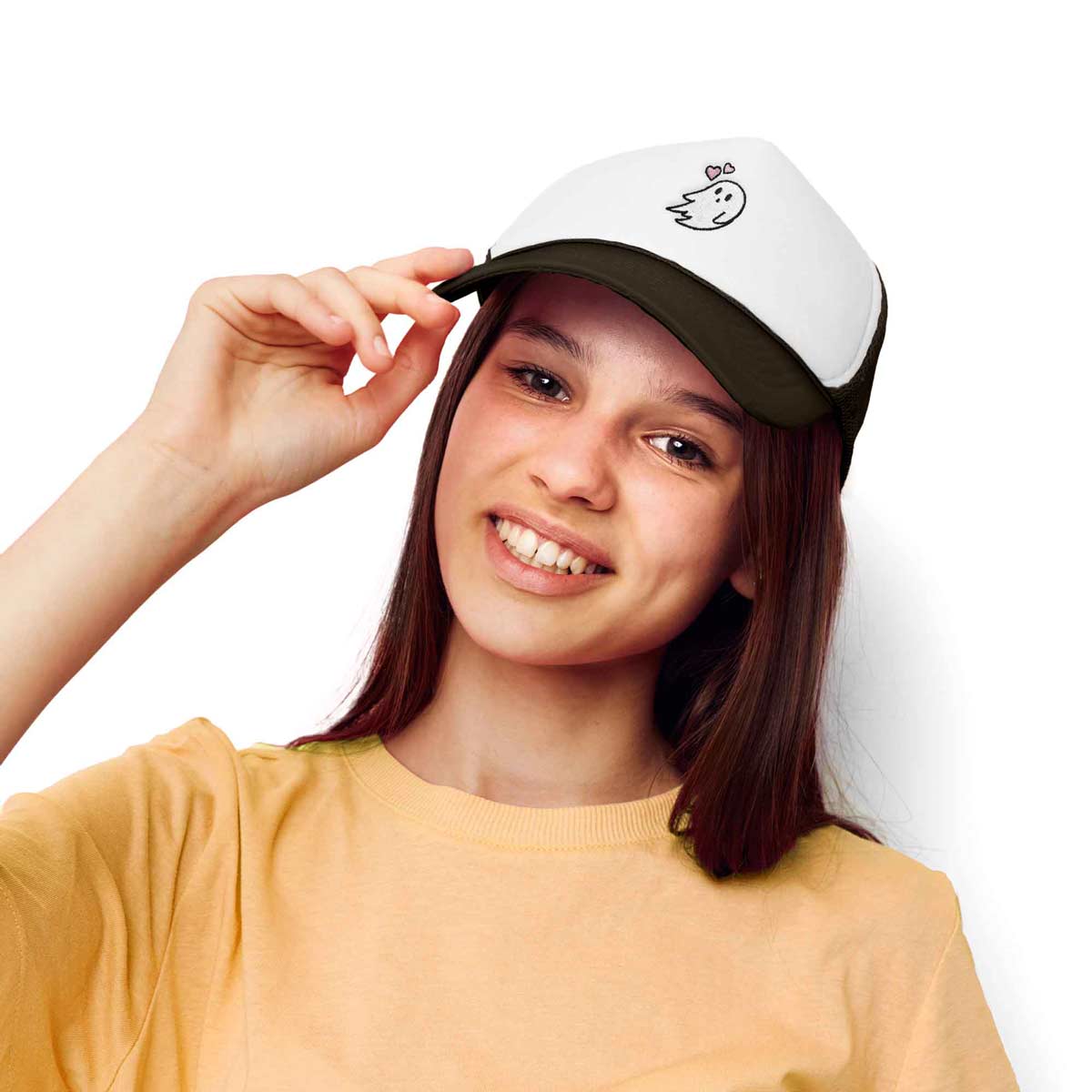 Dalix Heartly Ghost Trucker Hat