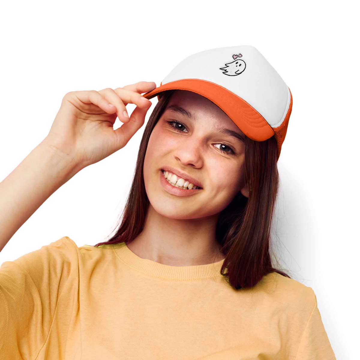 Dalix Heartly Ghost Trucker Hat