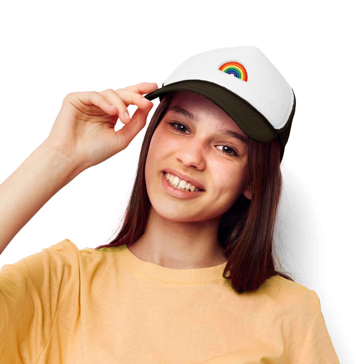 Dalix Rainbow Trucker Hat