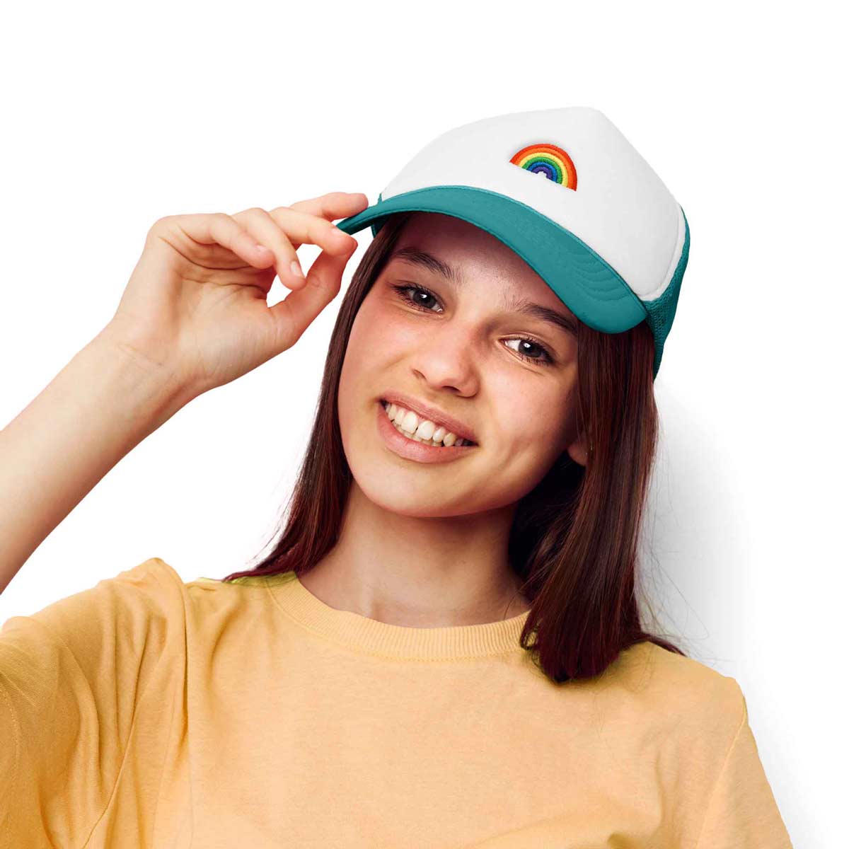 Dalix Rainbow Trucker Hat