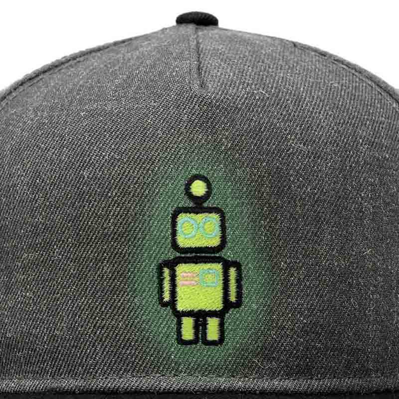 Dalix Robot Snapback Hat (Glow in the Dark)