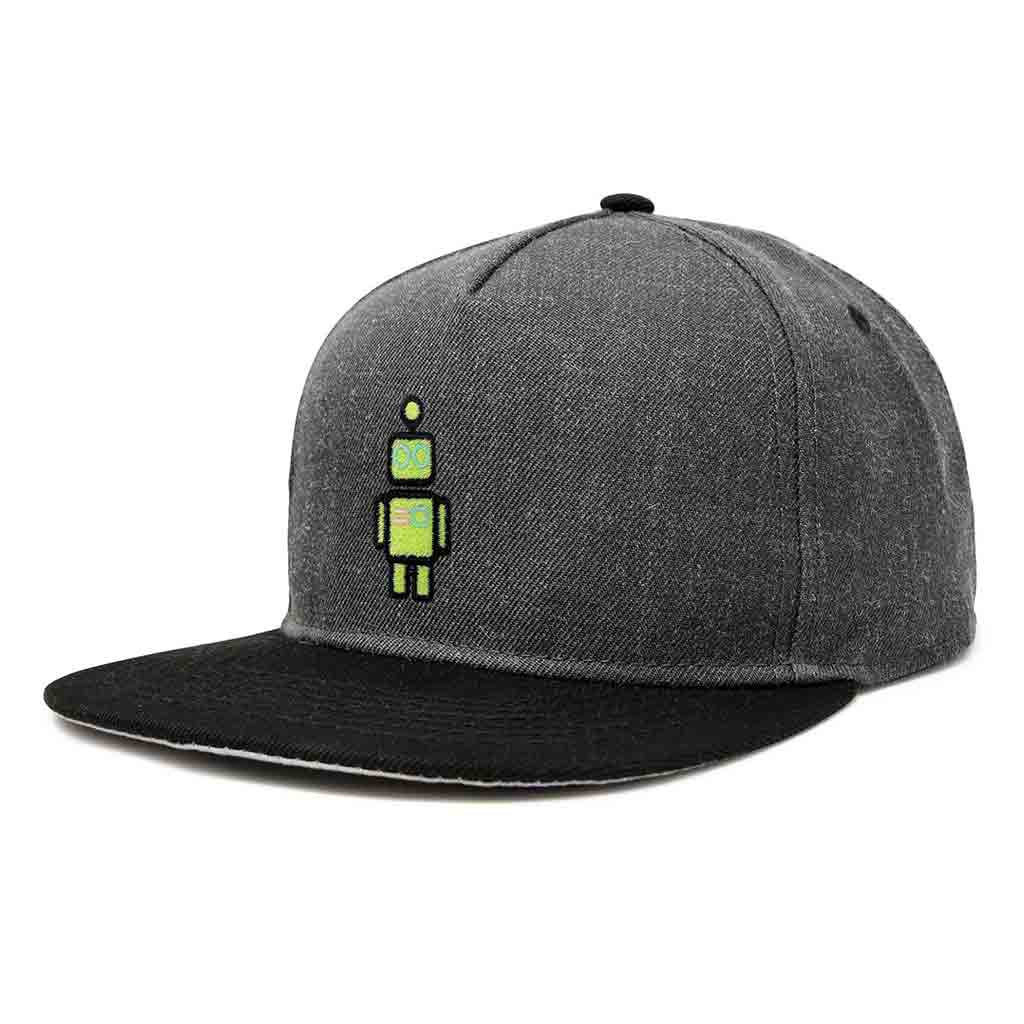 Dalix Robot Snapback Hat (Glow in the Dark)